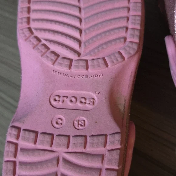 Kids Glitter Pink Crocs - Picture 5 of 5